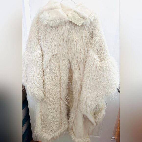 Zara NWT FX FR CT 13βZARA SRPLS FUR COAT MAX QUALITY WHITE - Picture 10 of 12